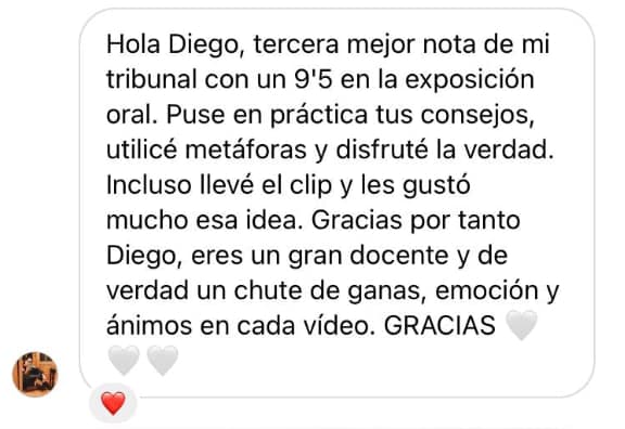 Testimonio 0 del curso Comunica Para Plaza